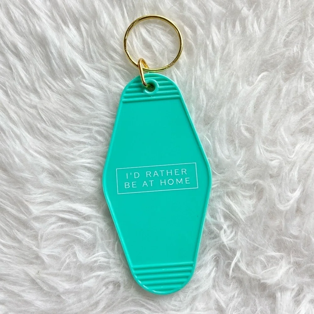 Retro Motel Keychain-I’d rather be at home